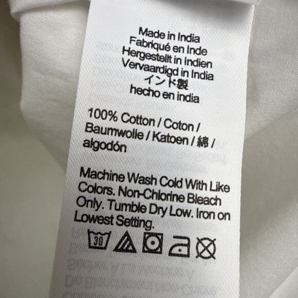 J. Crew Ruffle White Blouse Womens 12 Long Sleeve Button Up NWT Dressy New - Picture 5 of 8